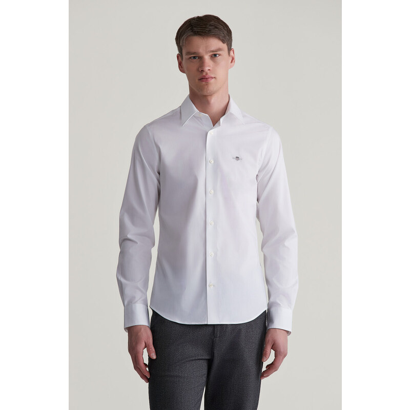 KOŠEĽA GANT SLIM POPLIN STRETCH SHIRT WHITE 57453071