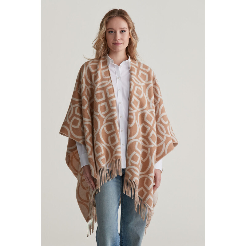 PONČO GANT G PATTERN PONCHO CARAMEL BEIGE 57453133