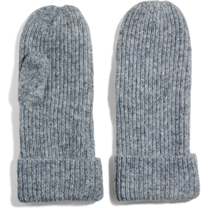 PIECES Palčiaky sivá melírovaná 57456355