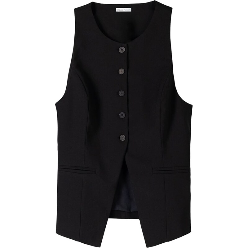 Bershka Vesta k obleku čierna 58423306
