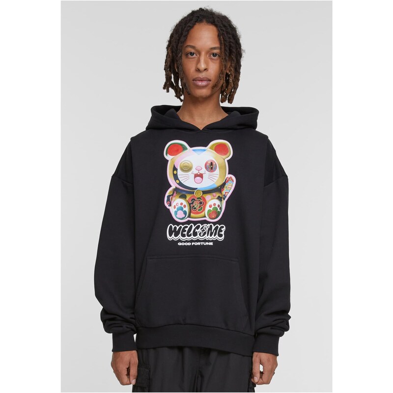 Mister Tee Mens Welcome Cat Ulrta Heavy Oversize Hoodie Black 50598767