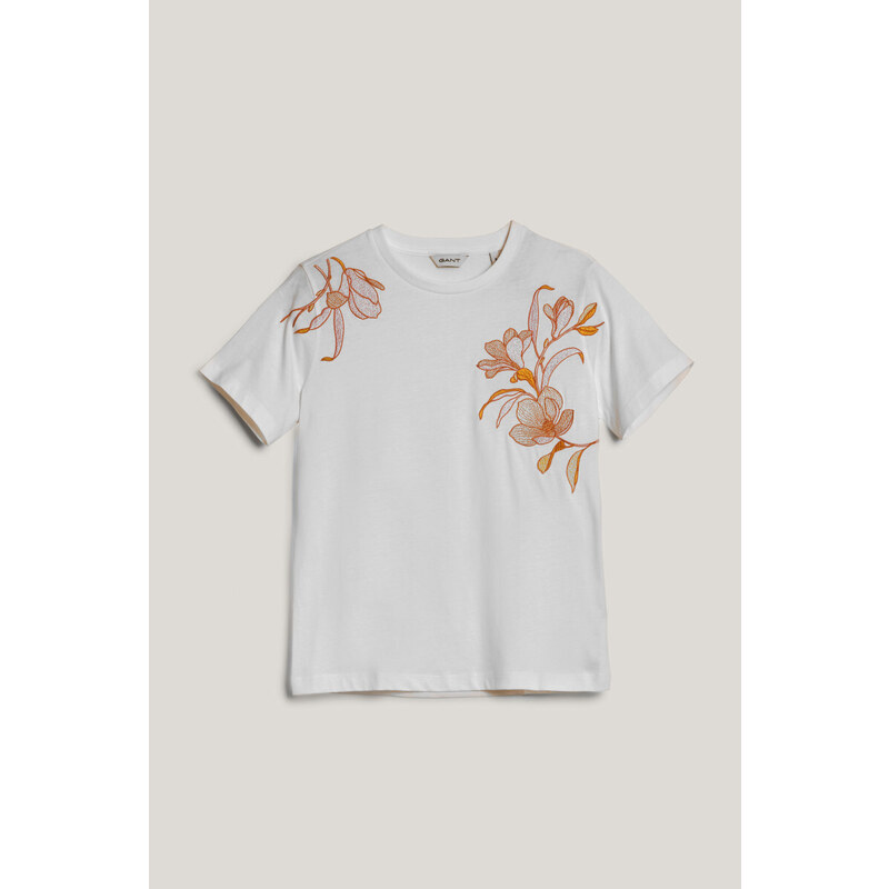 TRIČKO GANT REG MAGNOLIA EMBROIDERY SS T-SHIRT EGGSHELL 49874897