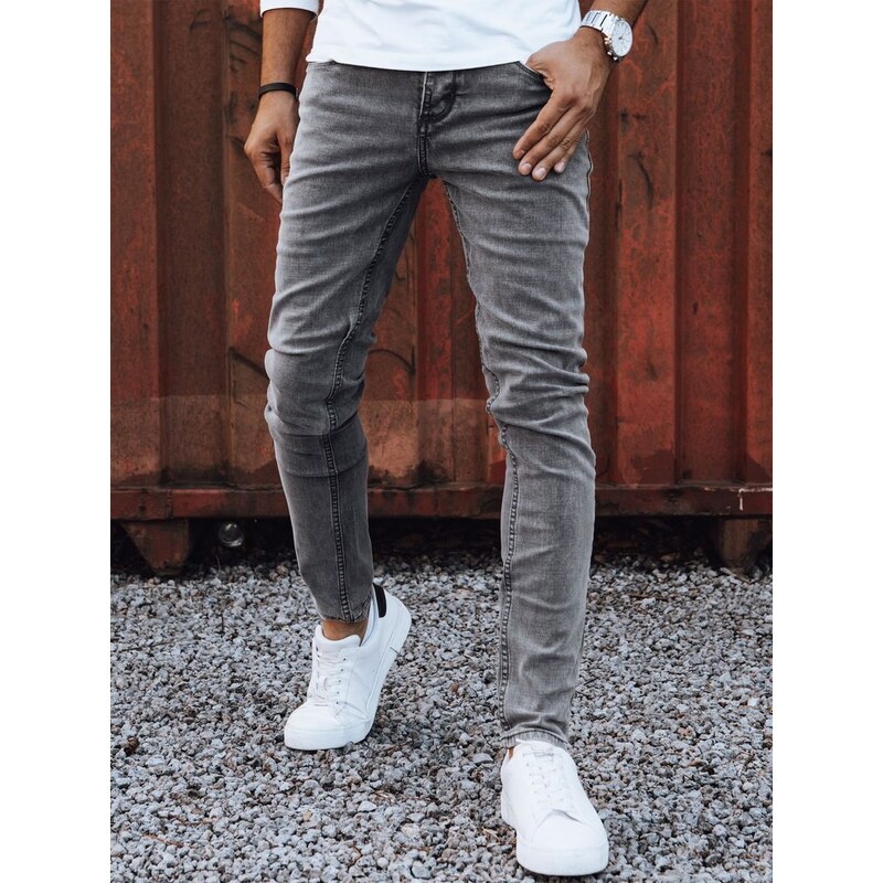 Dstreet Módne šedé pánske rifle 57487563