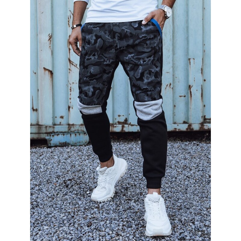 Dstreet Maskáčové trendové tepláky v čiernej farbe 57487564