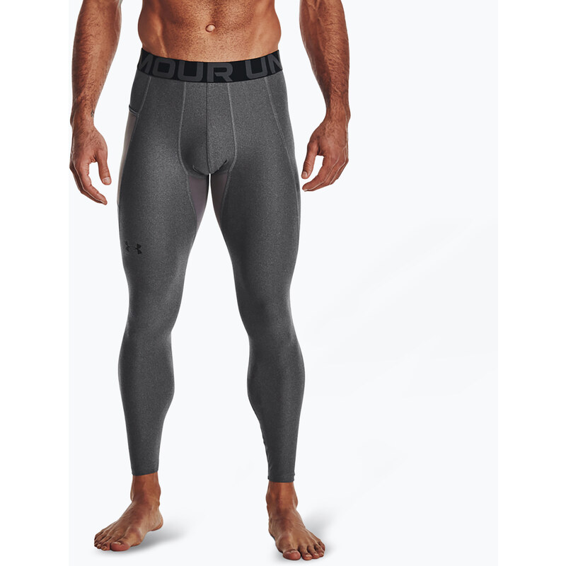 Pánske tréningové legíny Under Armour HeatGear carbon heather/black 57704061