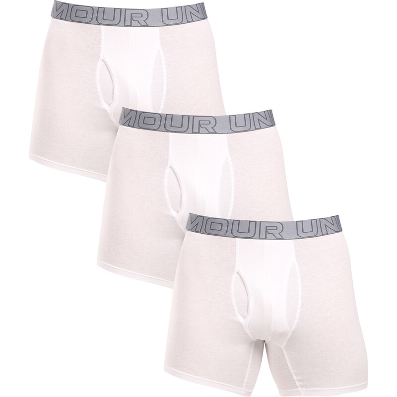 3PACK pánske boxerky Under Armour bielé (1383889 100) 57495309