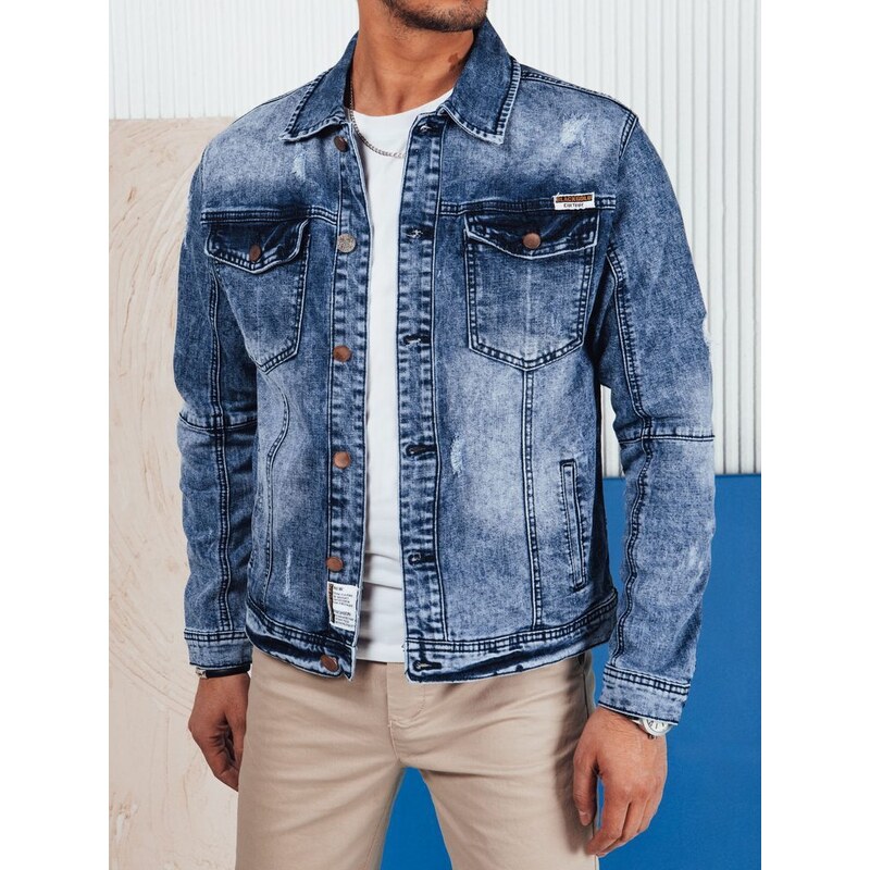 Dstreet Zaujímavá modrá rifľová bunda 57521643