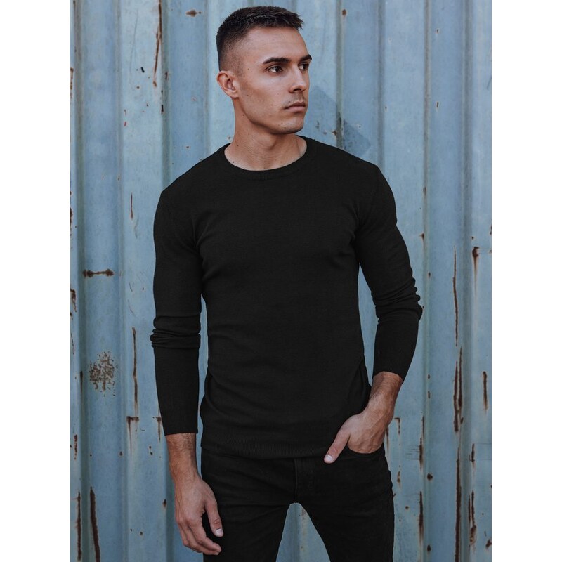 Dstreet Čierny klasický pánsky sveter 57529142