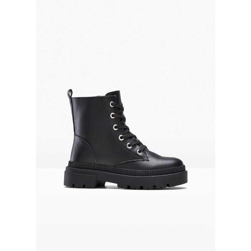 bonprix Čižmy na šnurovanie, farba čierna 46005186