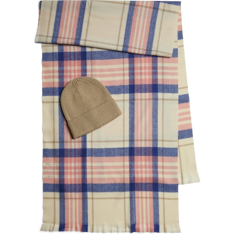 Pieces Dámska sada - čiapka a šál PCNAJANNA 17153149 Sachet Pink 66586444