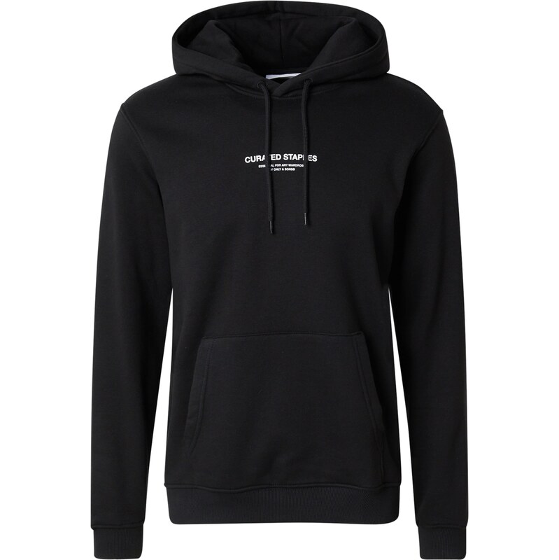 Only & Sons Mikina ONSCurated čierna / biela 57818095