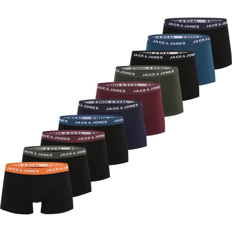 JACK & JONES Boxerky JACSolid modrá / námornícka modrá / tmavozelená / 66637485