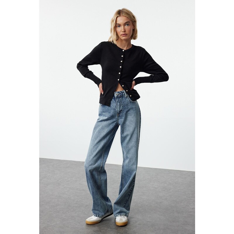 Trendyol Blue Premium More Sustainable Normal Waist Wide Leg Jeans 64781469