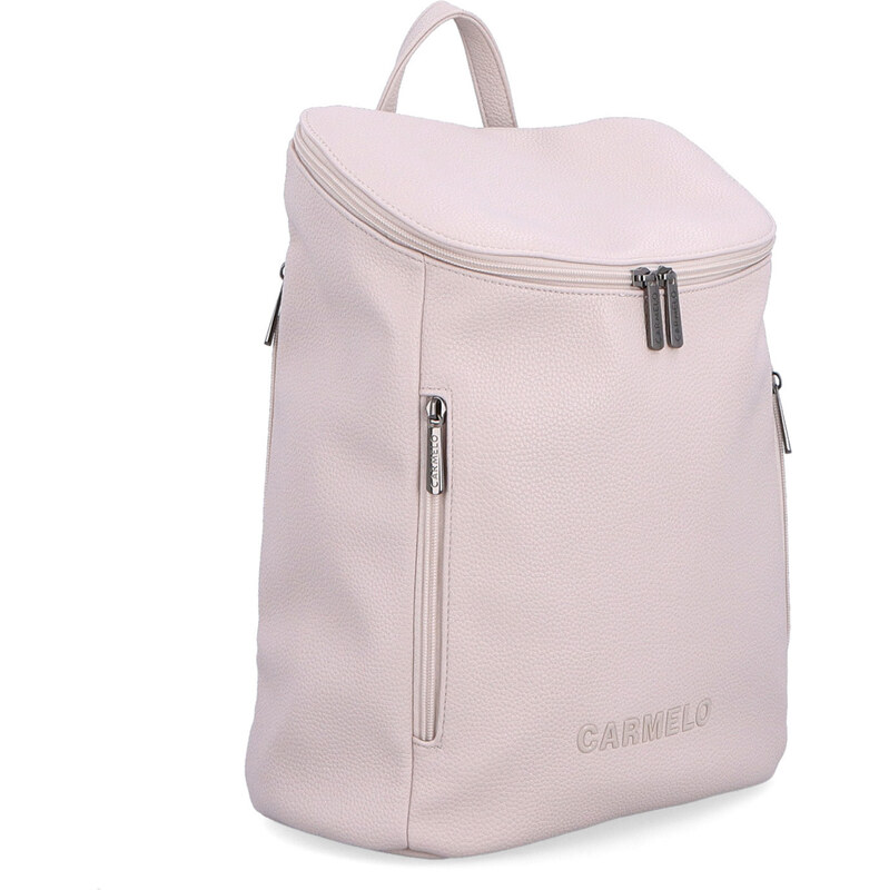 Mestský batoh zo syntetickej kože Carmelo ružová 4326 LI 57568555