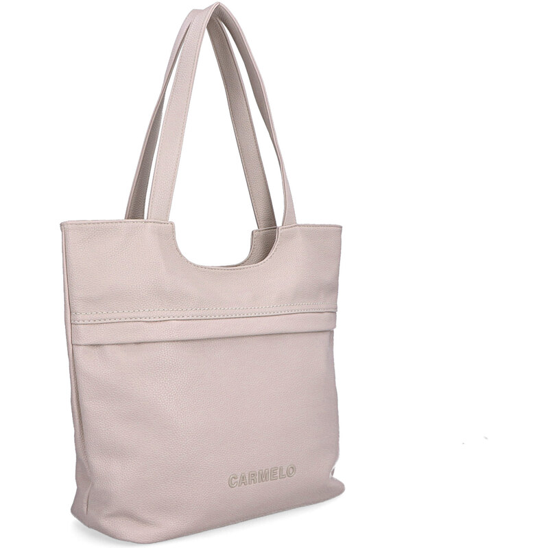 Kabelka zo syntetickej kože cez rameno Carmelo ružová 4323 LI 57568563