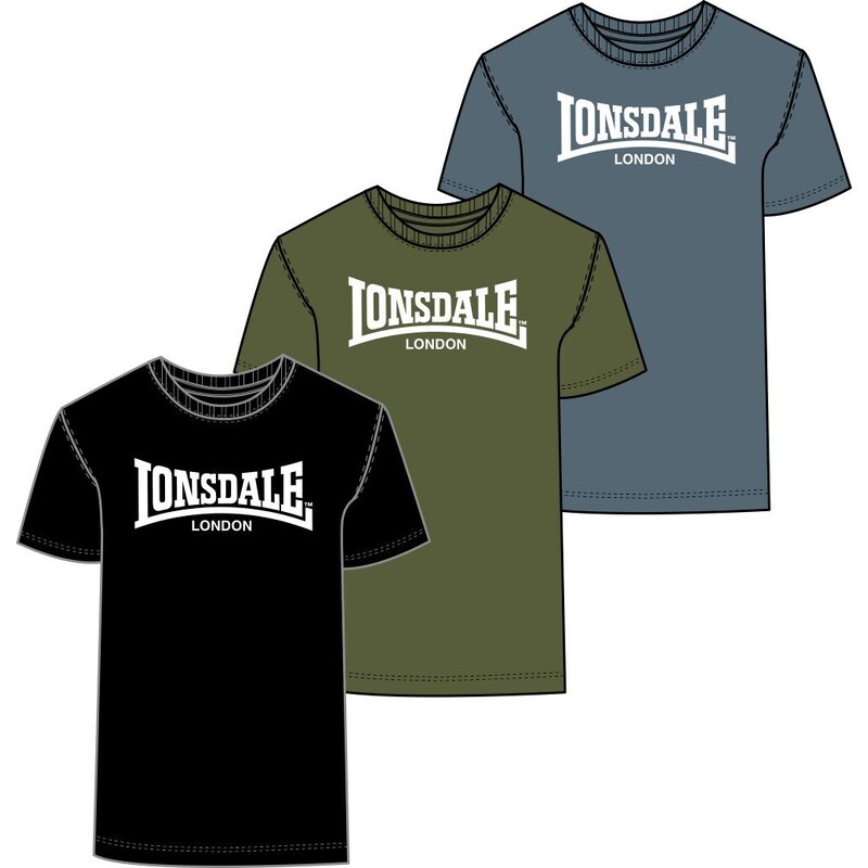 Lonsdale Mens t-shirt regular fit triple pack 57583175