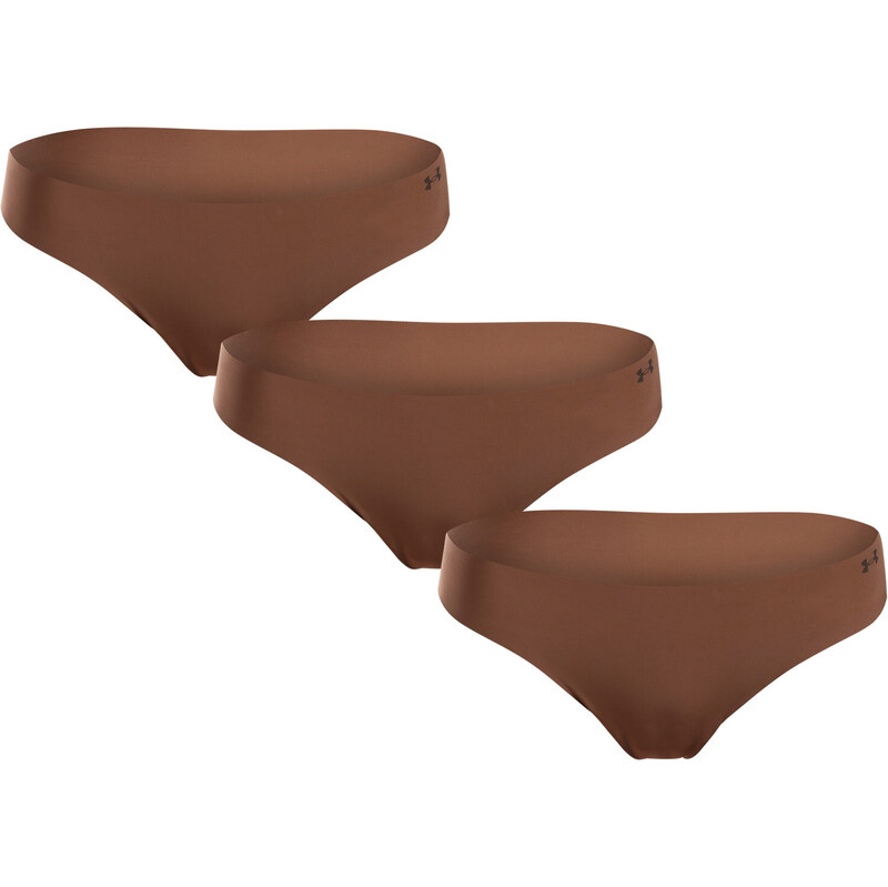 3PACK dámské tangá Under Armour hnedá (1383893 625) 57581759