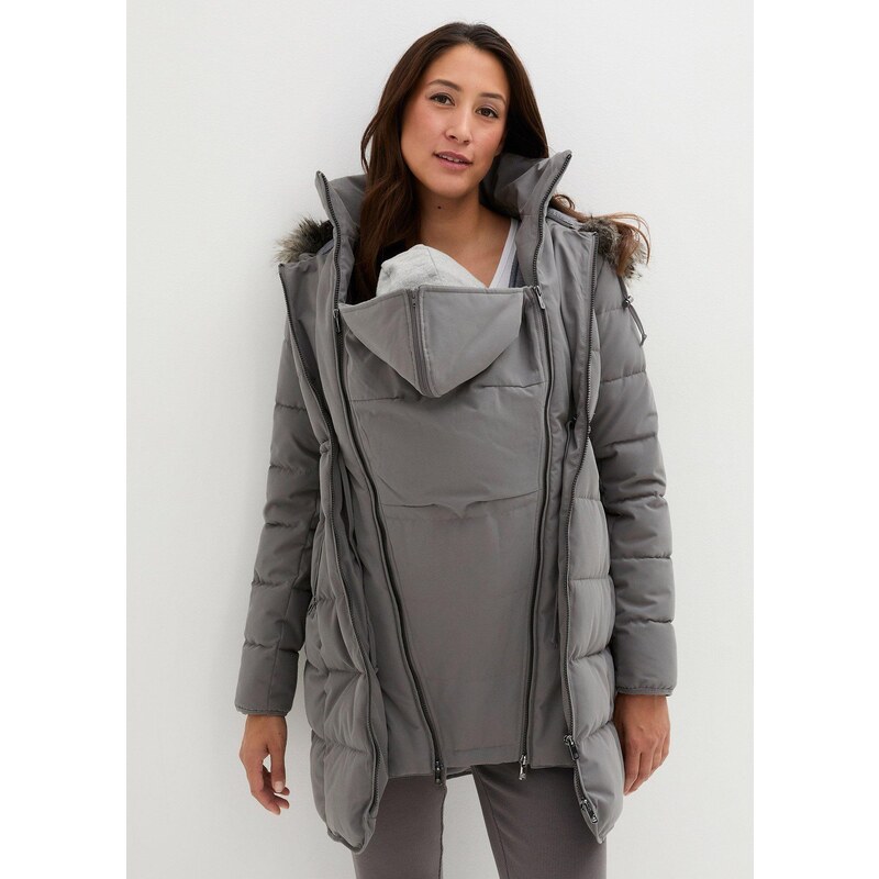 bonprix Materská bunda/bunda na nosenie detí, farba šedá 44733906