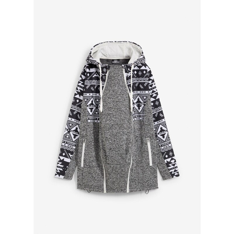 bonprix Materská flísová bunda/na nosenie dietí, farba čierna 44790251