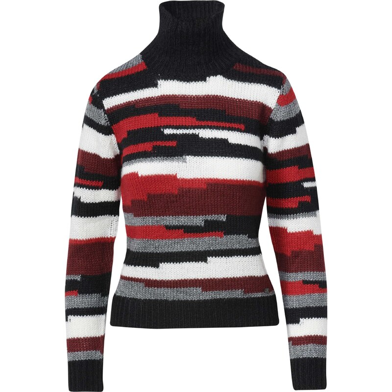 KOROSHI Sveter sivá / červená / biela 57607895