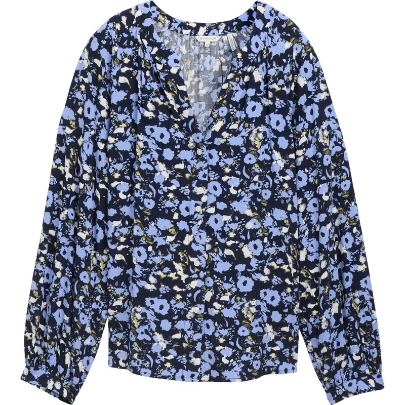 TOM TAILOR Blúzka námornícka modrá / nebesky modrá / olivová / biela 59771842