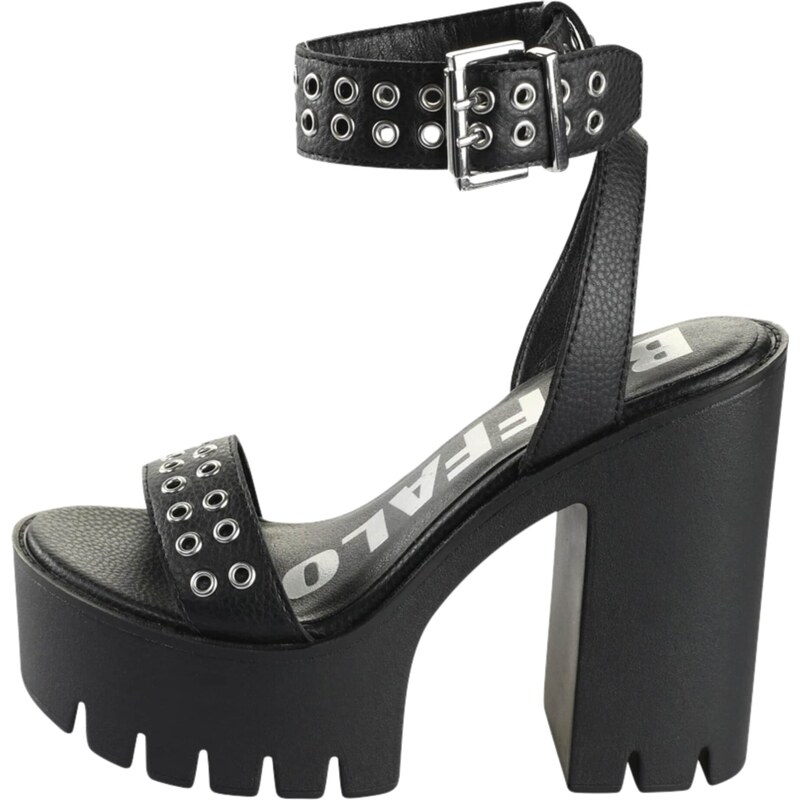 BUFFALO Sandále Jalilia čierna / strieborná 57942476