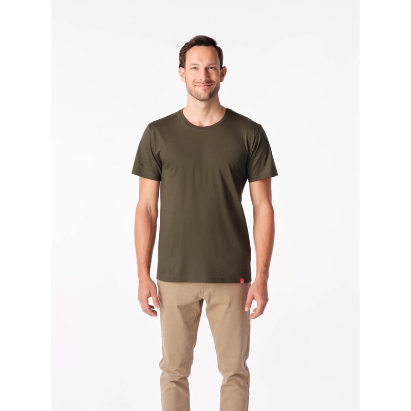 Pánske tričko CityZen AGEN tmavá khaki 58159964
