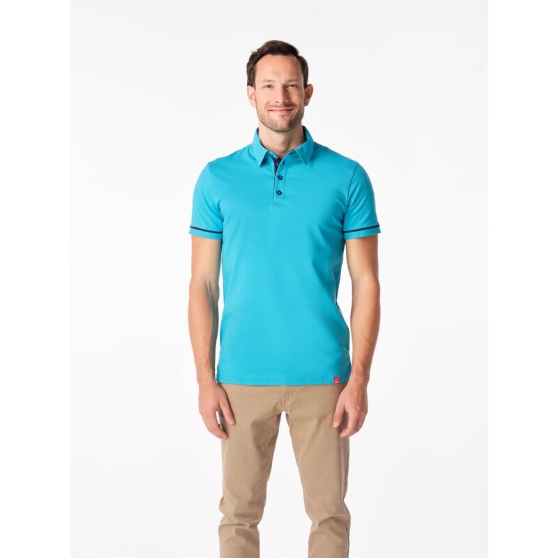 Pánska polokošeľa CityZen ANTONY azúrová/tmavo modrá 58159994