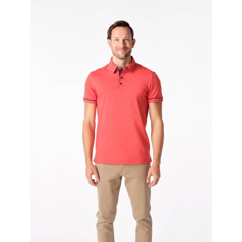 Pánska polokošeľa CityZen ANTONY tehlová/tmavo modrá 58160000