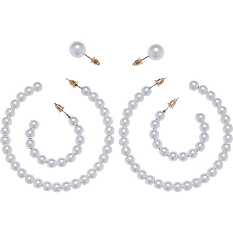 Urban Classics Náušnice zlatá / biela 65868273