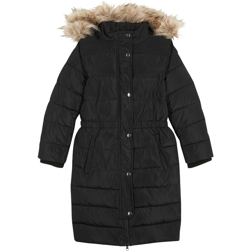 bonprix Vatovaná zimná bunda s odnímateľnou kapucňou, farba čierna 44791067