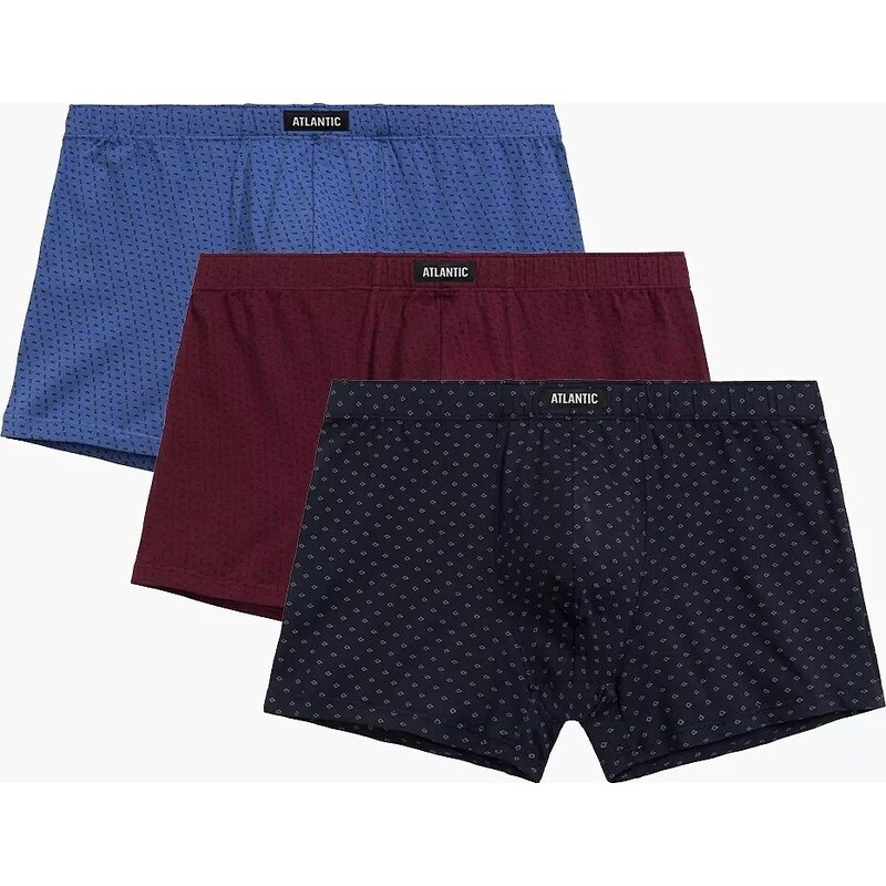 Boxerky Atlantic Pietro - trojbalenie 3MH-197 A3 S-3XL 57642188