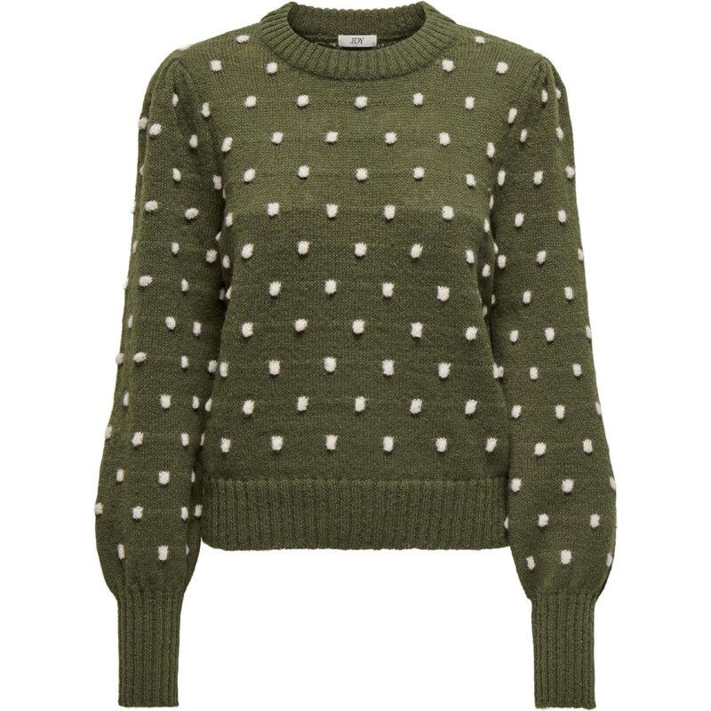 JDY Sveter JDYSigrid olivová / šedobiela 57992046