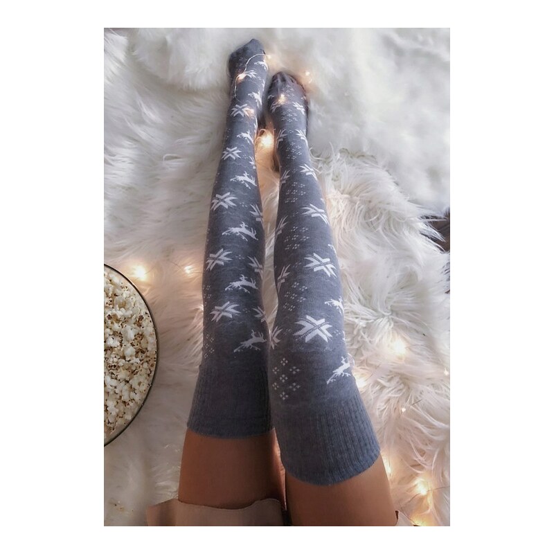 Fashionweek Vianočné nadkolienky, ponožky nad koleno MILENA 48750899