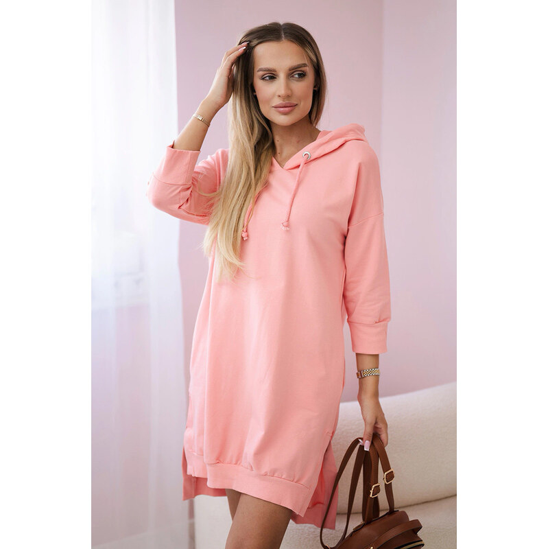 Fashionweek Pohodlné mikinové šaty s kapucňou K9078 57663147