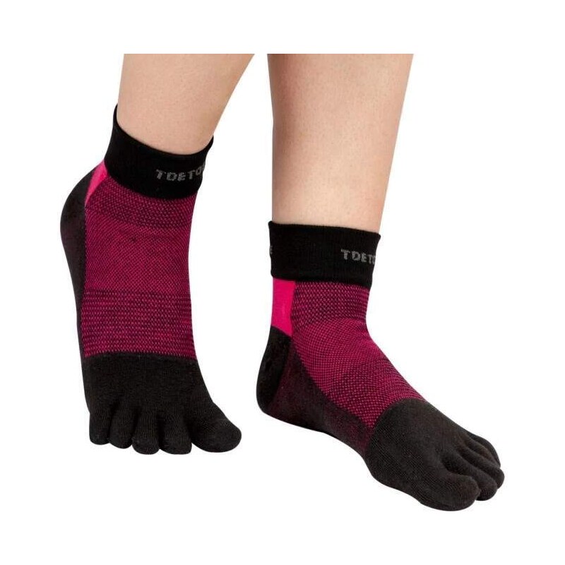 LINER TRAINER členkové prstové ponožky ToeToe čierna/růžová S 1 pár 1 57665914