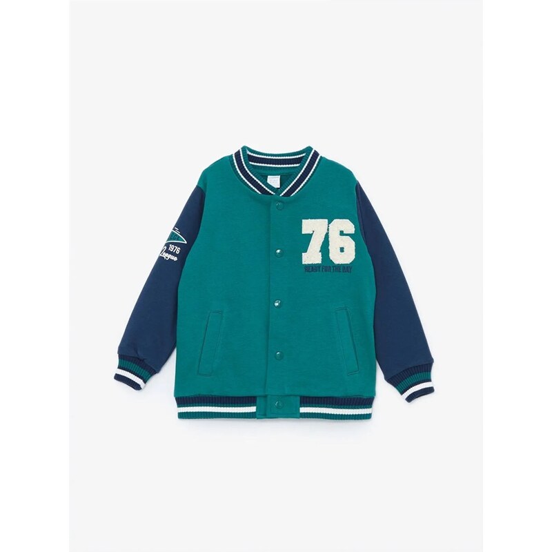 LC Waikiki LCW baby Medium Green Printed Baby Boy College Jacket 59902804