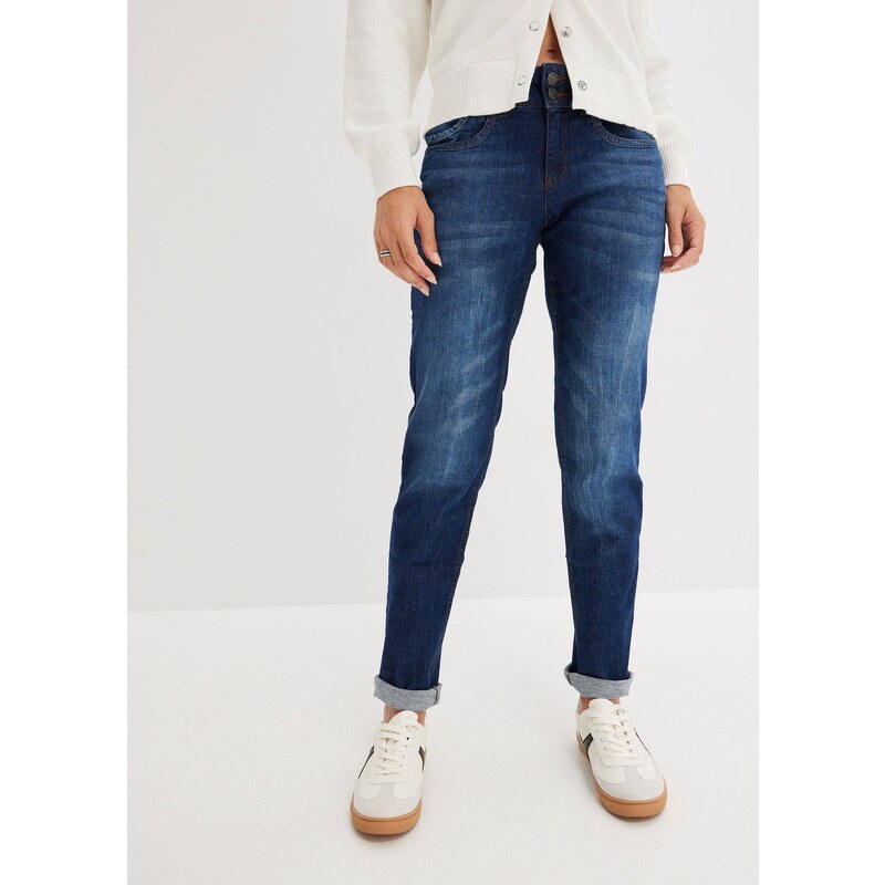 bonprix Džínsy Mom, Mid Waist, farba modrá 44731514