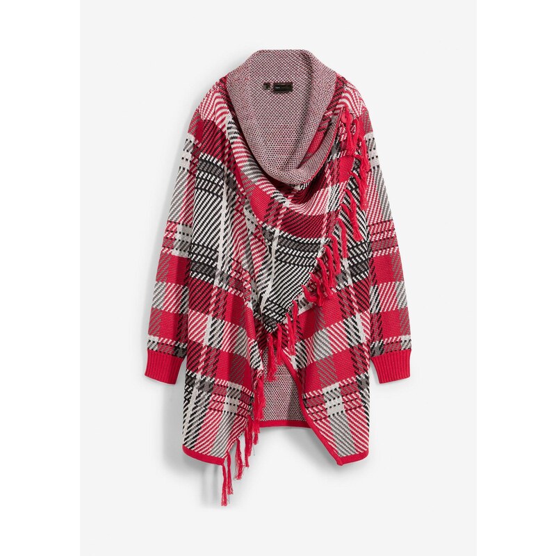 bonprix Pletený sveter so strapcami, farba červená 57674510