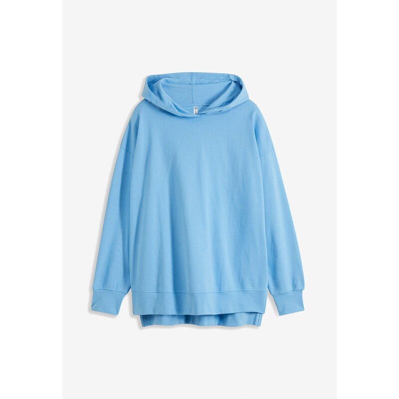 bonprix Mikina s kapucňou z čistej bavlny, farba modrá 57674526