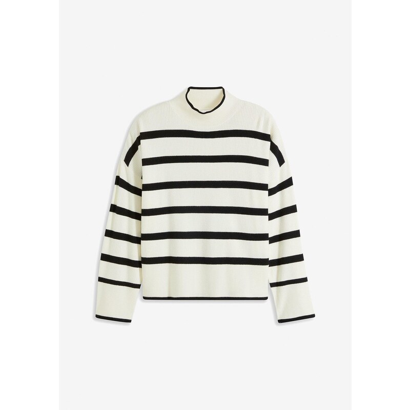 bonprix Oversize-pulóver, farba biela 57674622