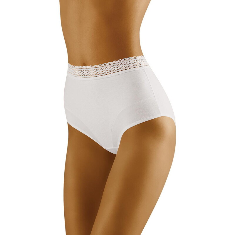 Wol-Bar Bavlnené nohavičky vyššie organická bavlna Eco-Go biele, Farba 20150995