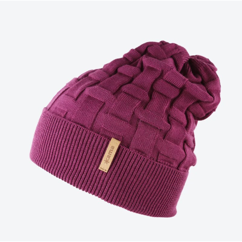 Detská pletená Merino čiapka Kama B100 144 - Magenta - Purpurová 57731109