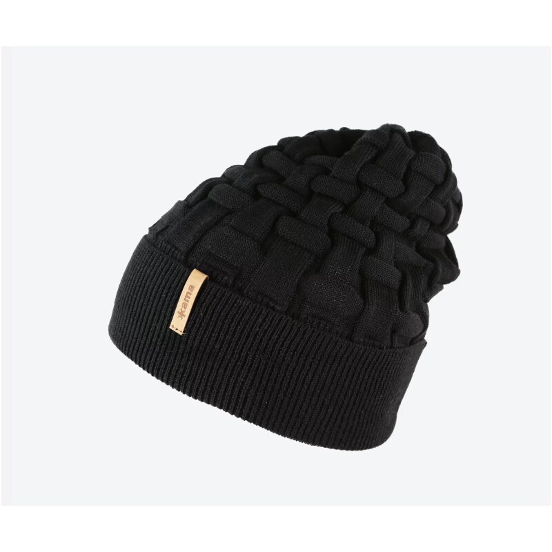 Detská pletená Merino čiapka Kama B100 110 Čierna 57731110