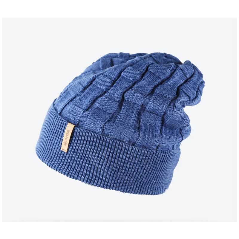 Detská pletená Merino čiapka Kama B100 127 Modrá 57731111