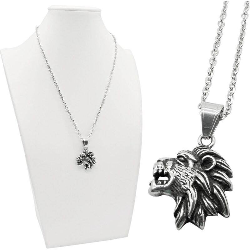 CITY STORM Retiazka s príveskom leva z chirurgickej ocele - Kráľovská 66889238