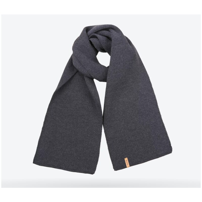 KAMA Pletený merino šál S07 111 Tm. Šedá Graphite 57731125