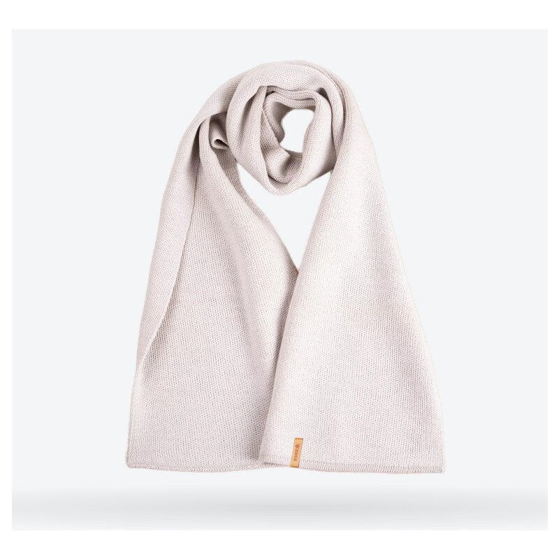 KAMA Pletený merino šál S07 101 Biela 57731128