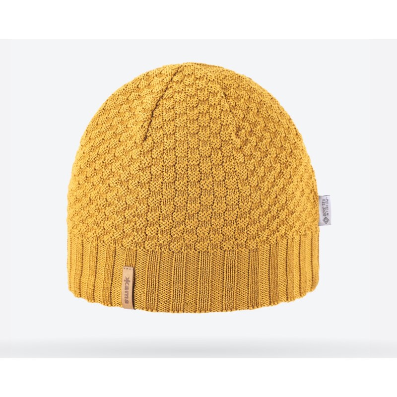 KAMA Pletená Merino čiapka AW63 102 Žltá 57731120