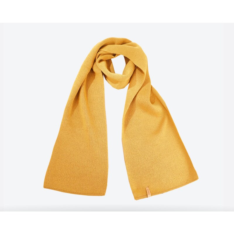 KAMA Pletený merino šál S07 102 Žltý 57731123